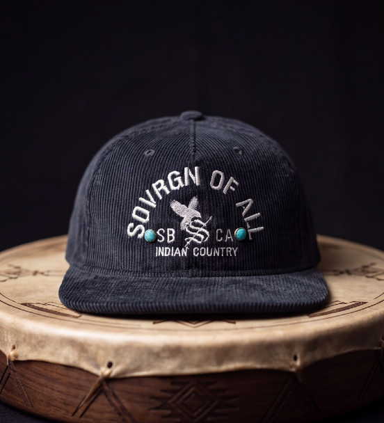 INDIAN COUNTRY CORDUROY CAP — BLACK