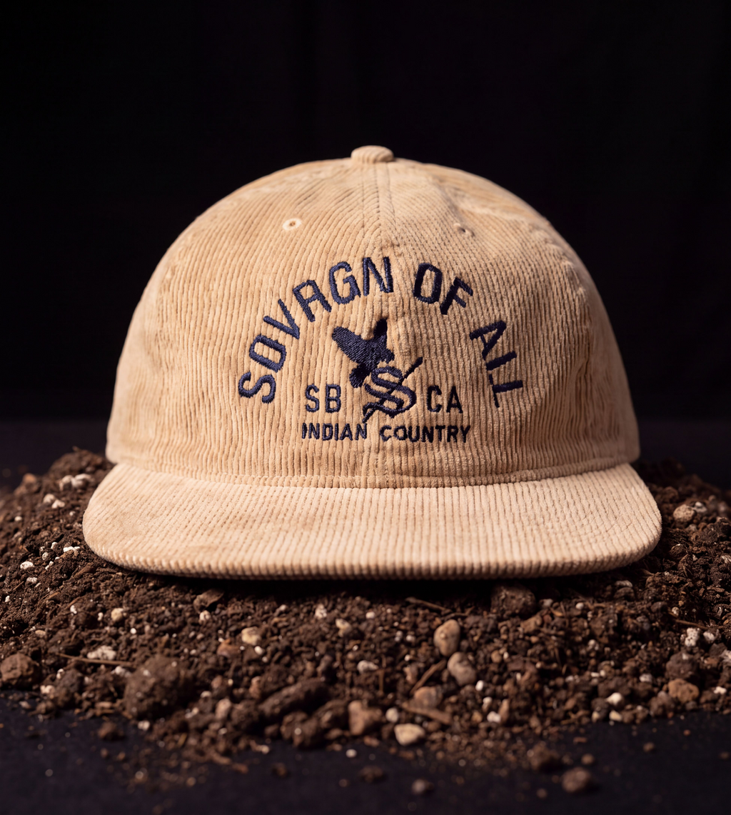 INDIAN COUNTRY CORDUROY CAP — TOBACCO